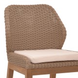 Karrige Swinton pakoworld skelet alumini dru tiku me këmbë në nuancë natyrale dhe rregullim PE 53x63x86cm