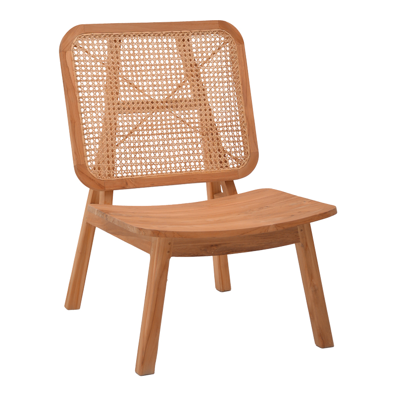 Fotel Viborg pakoworld dru tik natyral-rattan natyral 60x75x87cm