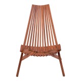 Chaise lounge e palosshme pakoworld dru tik natyral 65x90x87cm