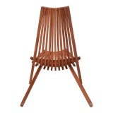 Chaise lounge e palosshme pakoworld dru tik natyral 65x90x87cm