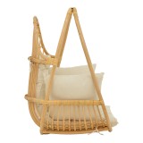 Varëse lëkundëse Jorg pakoworld rattan natyral-jastëk krem 80x59x105cm