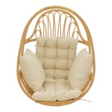 Varëse lëkundëse Jorg pakoworld rattan natyral-jastëk krem 80x59x105cm