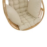 Varëse lëkundëse Jorg pakoworld rattan natyral-jastëk krem 80x59x105cm