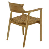 Fotel Denverone pakoworld dru tik natyral-kashtë 57x54x79cm