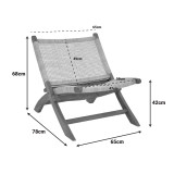 Fotel Jerenze pakoworld dru tik natyral-rattan natyral 65x78x68cm
