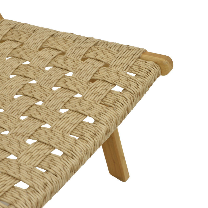 Fotel Foldere pakoworld dru tik natyral litar PE 65x78x68cm