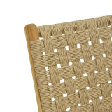 Fotel Foldere pakoworld dru tik natyral litar PE 65x78x68cm