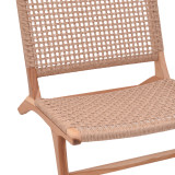 Fotel Beatrice pakoworld skelet druri teak dhe litar pe në ngjyrë natyrale 65x78x68cm