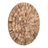 Dekorim muri Wargrene pakoworld dru natyral i lëmuar D100x6cm