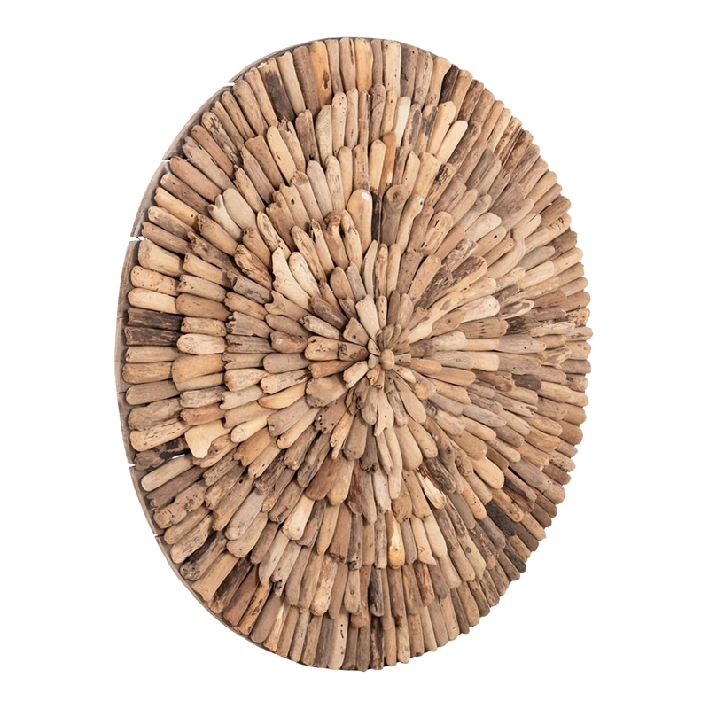 Dekorim muri Wargrene pakoworld dru natyral i lëmuar D100x6cm