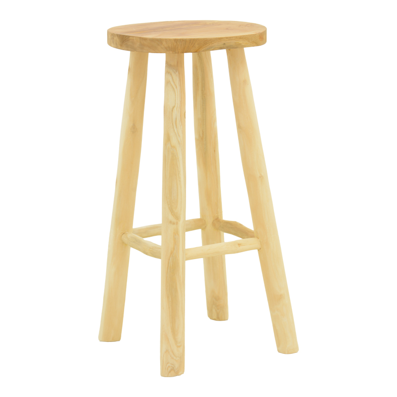 Stol bari Nusiwo pakoworld dru tik në nuancë natyrale D35x70cm