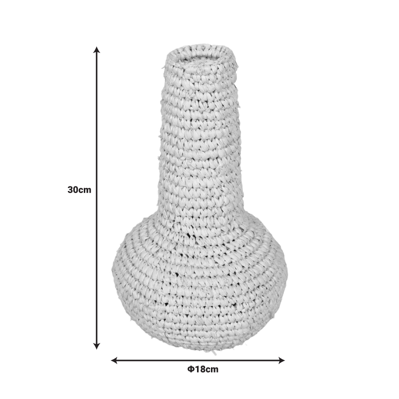 Vazo sisal Sannery Inart në nuancë natyrale D18x30cm