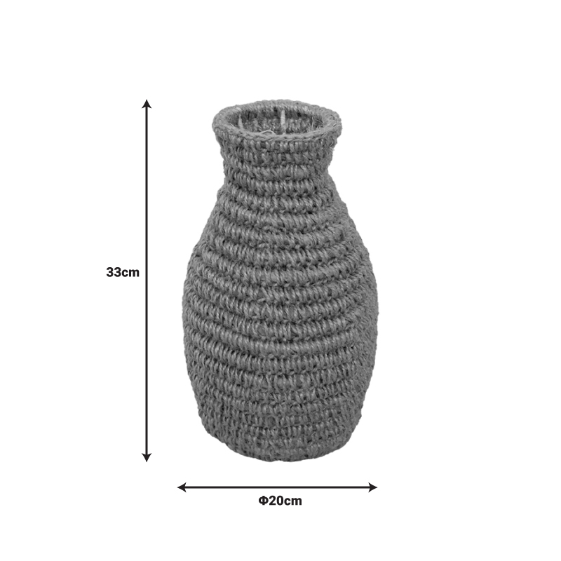 Vazo sisal Agelen I Inart në nuancë natyrale D20x33cm