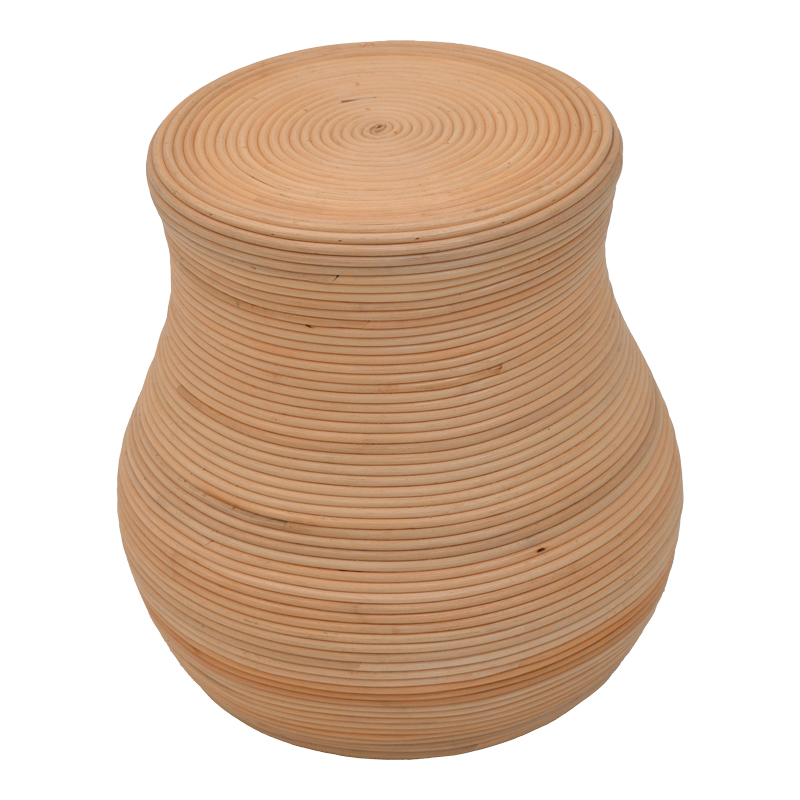 Stol Bulaten Inart rattan në nuancë natyrale D45x45cm