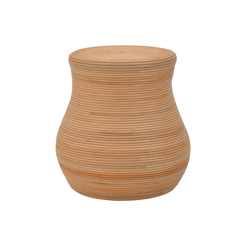 Stol Bulaten Inart rattan në nuancë natyrale D45x45cm