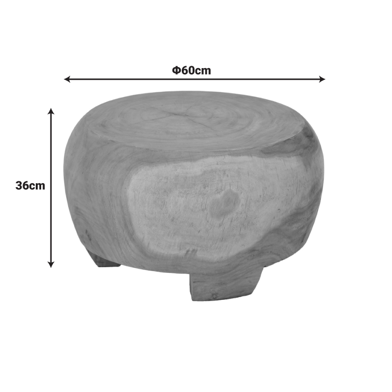 Tavolinë kafeje Terra pakoworld dru suar në ngjyrë natyrale D60x36cm