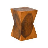 Stol Clepsydra pakoworld dru suar në ngjyrë natyrale 31x31x45cm