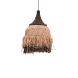 Llambë tavani sisal Kentel Inart në ngjyrë natyrale-e zezë D35x50cm