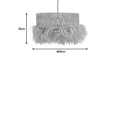 Llamba tavani Annhele Inart sisal në ngjyrë natyrale D50x35cm