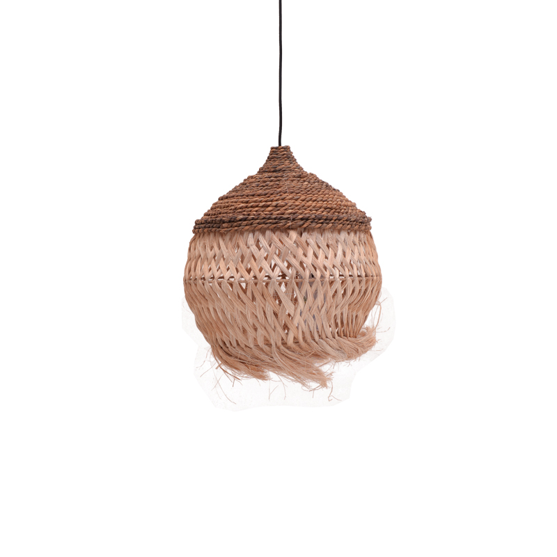 Llamba tavani Fiorine Inart abaca në ngjyrë natyrale D35x45cm
