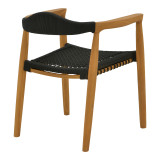 Set ngrënieje 9 copë Ganny-Pino pakoworld dru tik në nuancë natyrale - të zezë 180/240x100x75cm