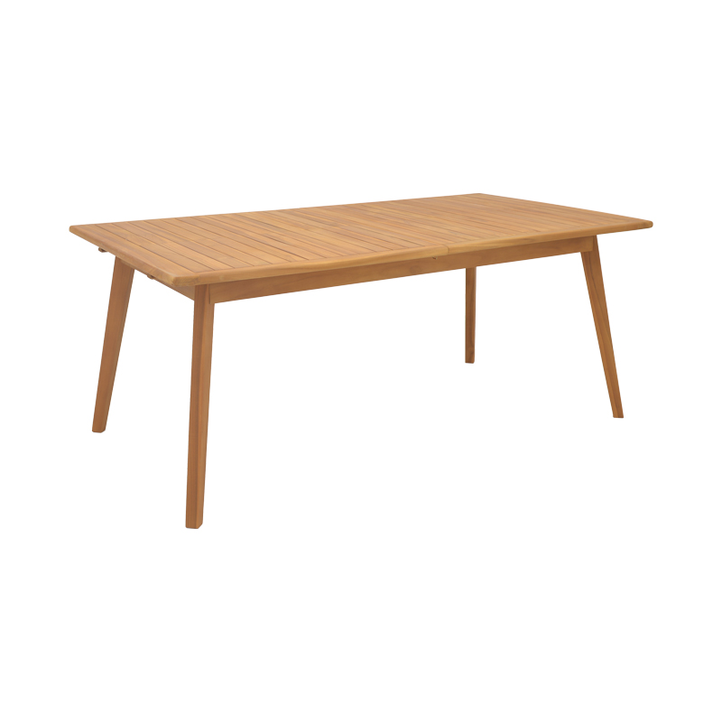 Set ngrënieje 9 copë Ganny-Pino pakoworld dru tik në nuancë natyrale - të zezë 180/240x100x75cm