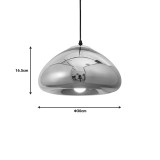 Llamba tavani Ovalone pakoworld metal-xham i artë D30x16.5cm