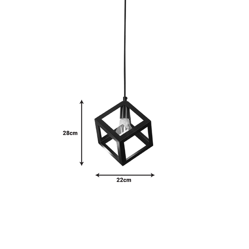 Llambë tavani Kibe pakoworld metal i zi 22x28cm