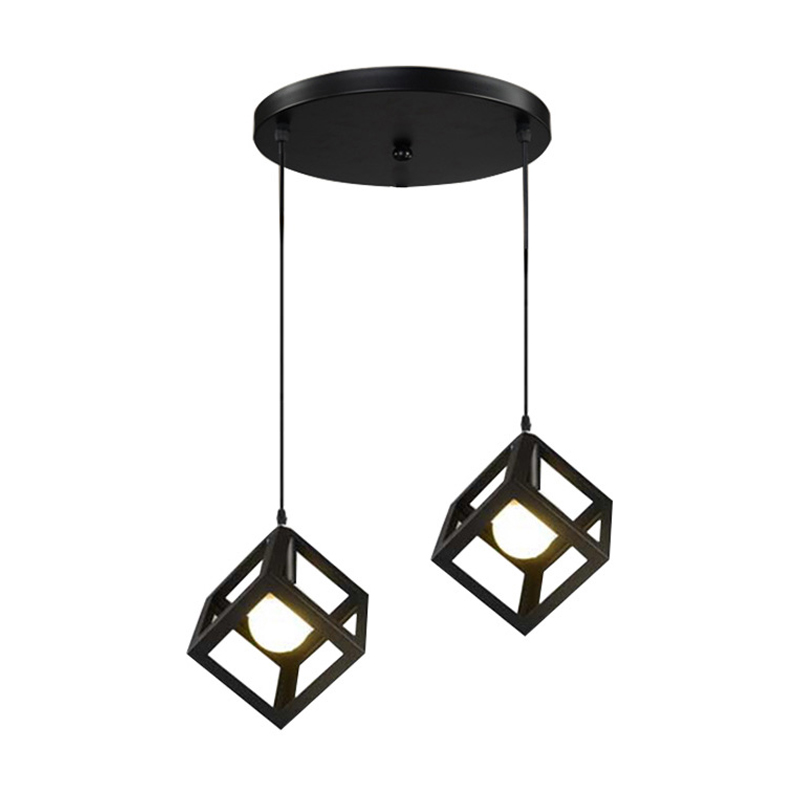 Llamba tavani me dy drita Kibe II pakoworld metal i zi 48x28cm