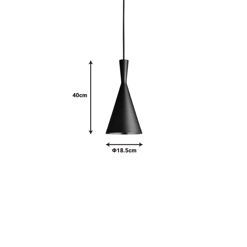 Llambë tavani Gafmon pakoworld metal i zi Φ18.5x40cm