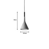 Llambë tavani Conile pakoworld metal gri D16x36cm