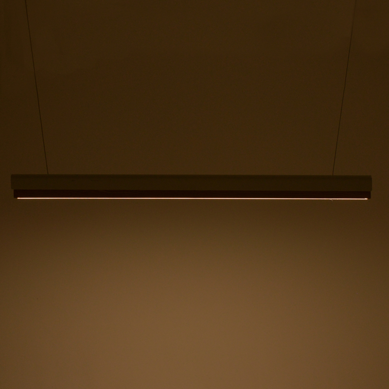 Ndriçues tavani LED Rafmole pakoworld metal i bardhë-dru 120x7.5cm
