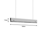 Ndriçues tavani LED Rafmole pakoworld metal i bardhë-dru 120x7.5cm