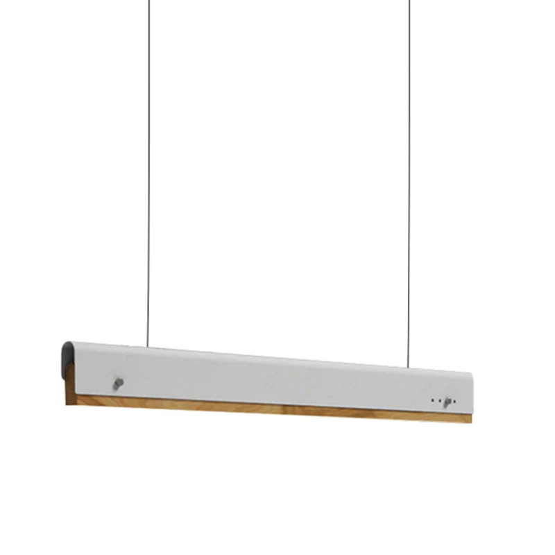 Ndriçues tavani LED Rafmole pakoworld metal i bardhë-dru 120x7.5cm