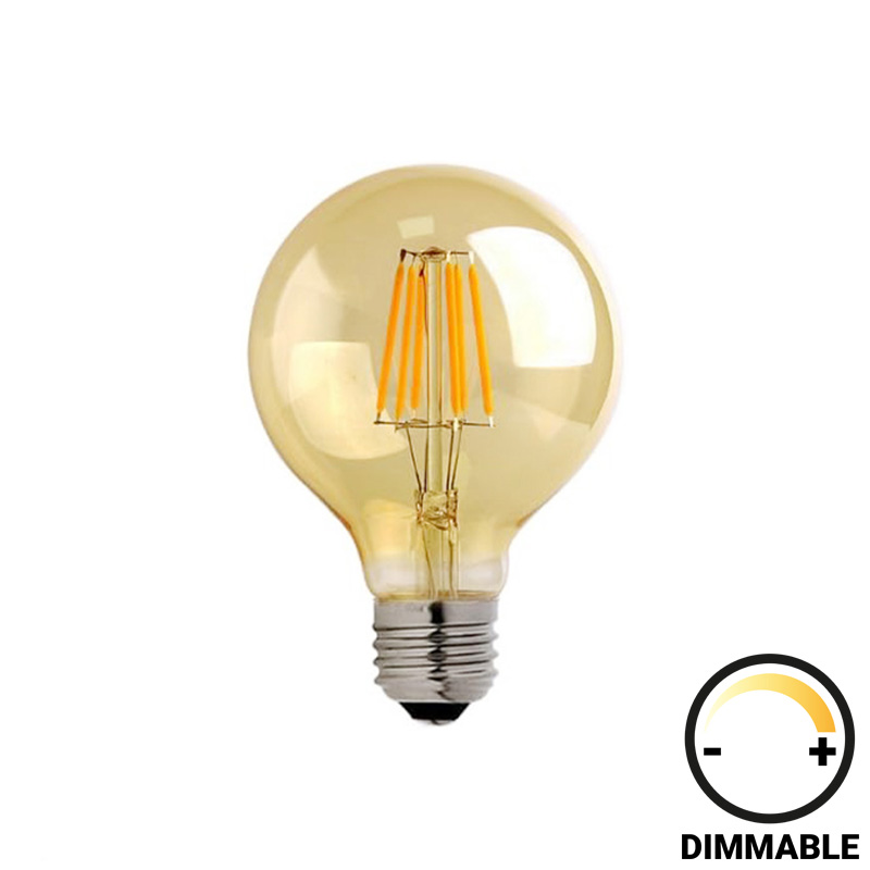 Llambë LED G95 Bulb pakoworld e zbehtë 4W E27 2700K 200-220V amber