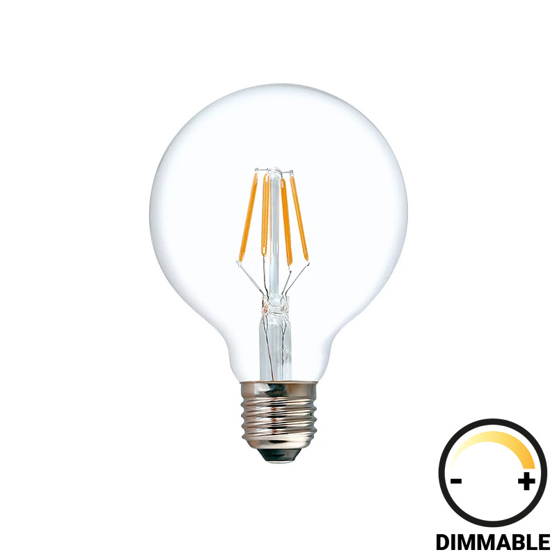 Llamba LED G125 Bulb pakoworld e zbehtë 8W E27 2700K e qartë