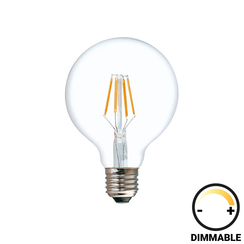 Llamba LED G80 Bulb pakoworld e zbehtë 8W E27 2700K e qartë