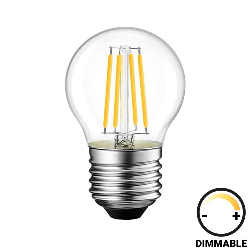 Llambë LED G45 Bulb pakoworld e zbehtë 6W E27 e qartë
