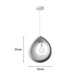 Llambë tavani Led Ferclyn pakoworld E27 gri e lehtë ps 32x24x35cm