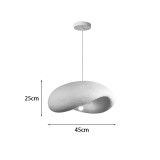 Llambë tavani Led Ferecon pakoworld E27 ps e bardhë D45x25cm