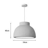 Llambë tavani led Jenila pakoworld E27 ps e bardhë D59x40cm