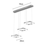 Llambë tavani me 3 drita Benor pakoworld led metalike ari 70x20x15cm