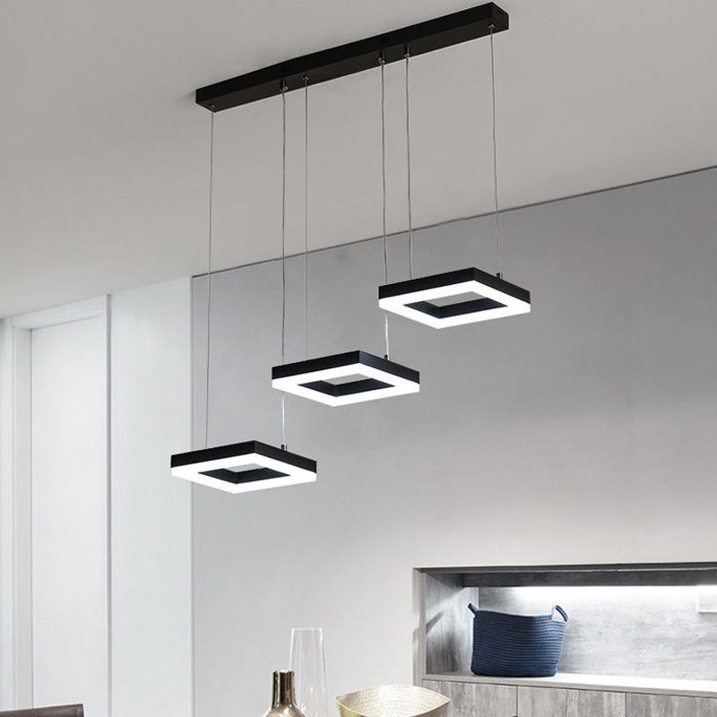 Llambë tavani 3-dritëshe Benor pakoworld led metal i zi 70x20x15cm