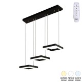 Llambë tavani 3-dritëshe Benor pakoworld led metal i zi 70x20x15cm