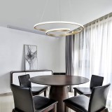 Llambë tavani Rexon pakoworld led metal i artë D49x12cm