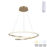 Llambë tavani Rexon pakoworld led metal i artë D49x12cm
