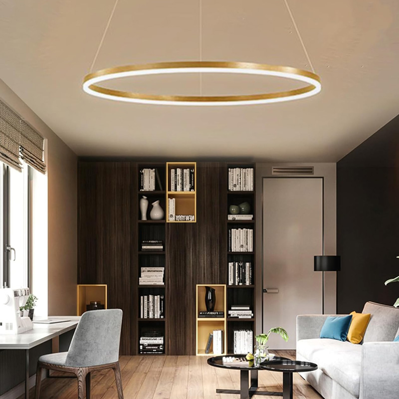 Llambë tavani Nebrian pakoworld led metal i artë D60x15cm