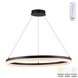 Llambë tavani Nebrian pakoworld led metal i zi D60x15cm
