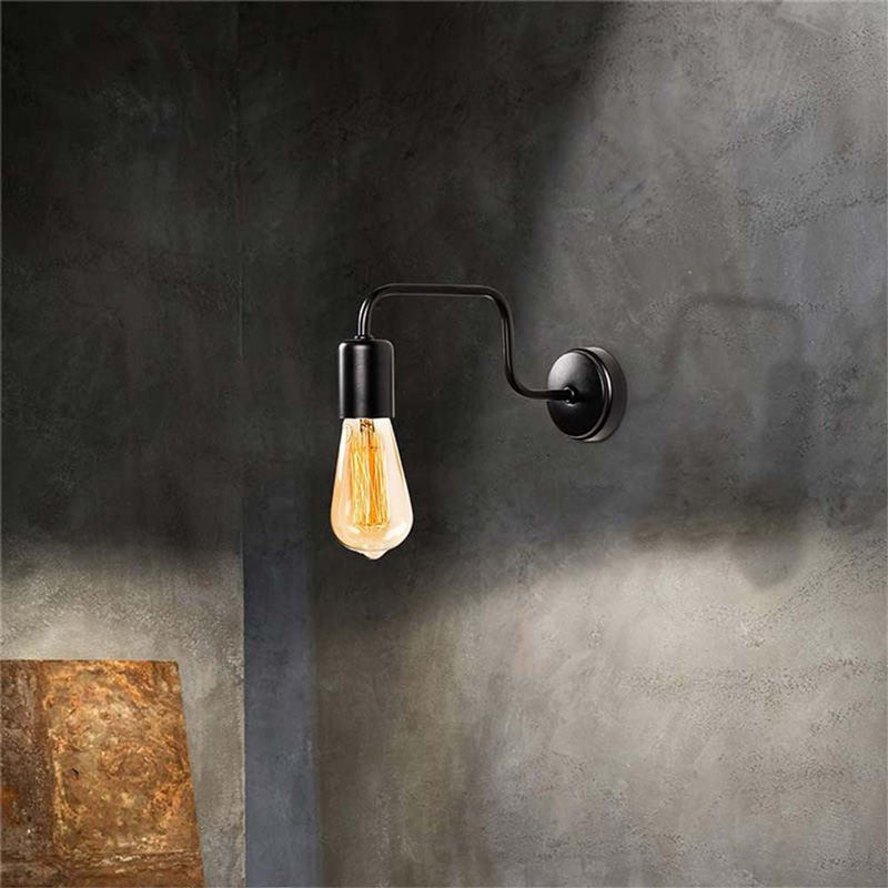 Llamba muri Kerquin pakoworld led metal në ngjyrë të zezë 28x10x11cm