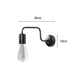 Llamba muri Kerquin pakoworld led metal në ngjyrë të zezë 28x10x11cm
